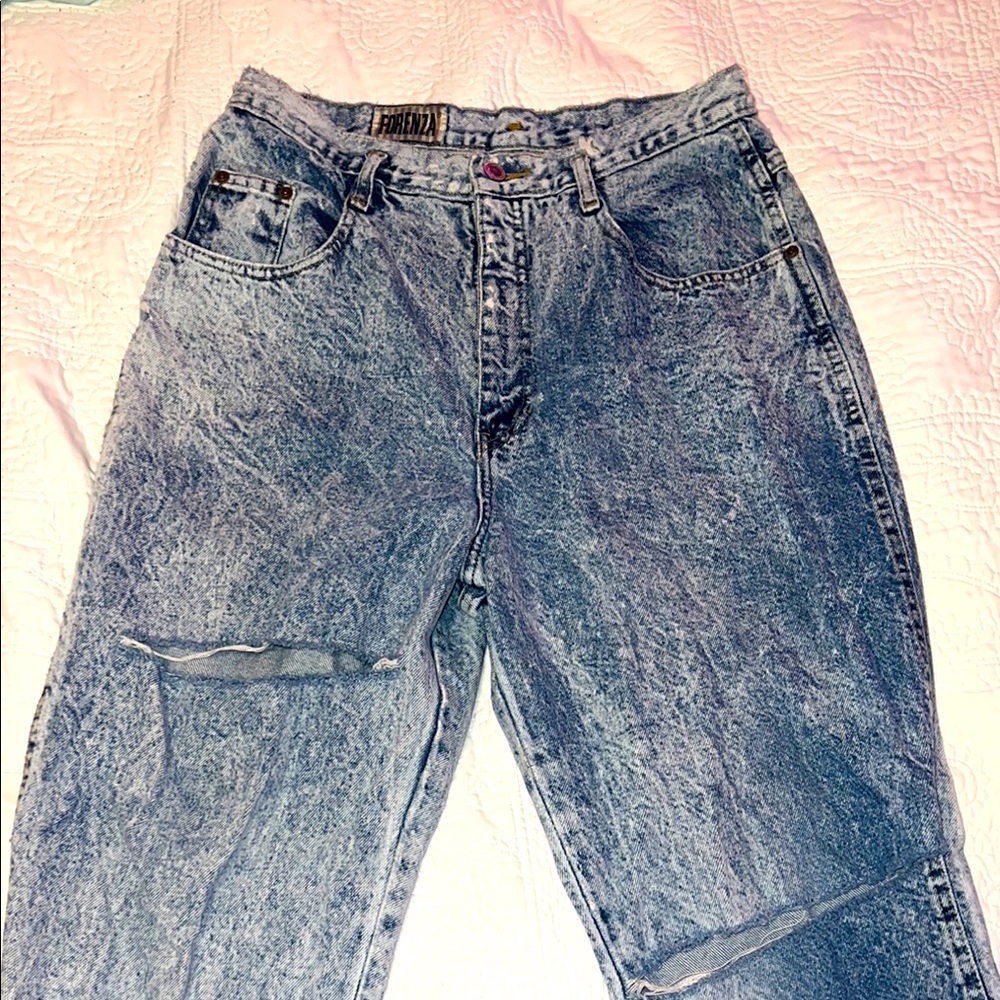 VINTAGE 90s Forenza Acid-Wash Blue Relaxed Jeans